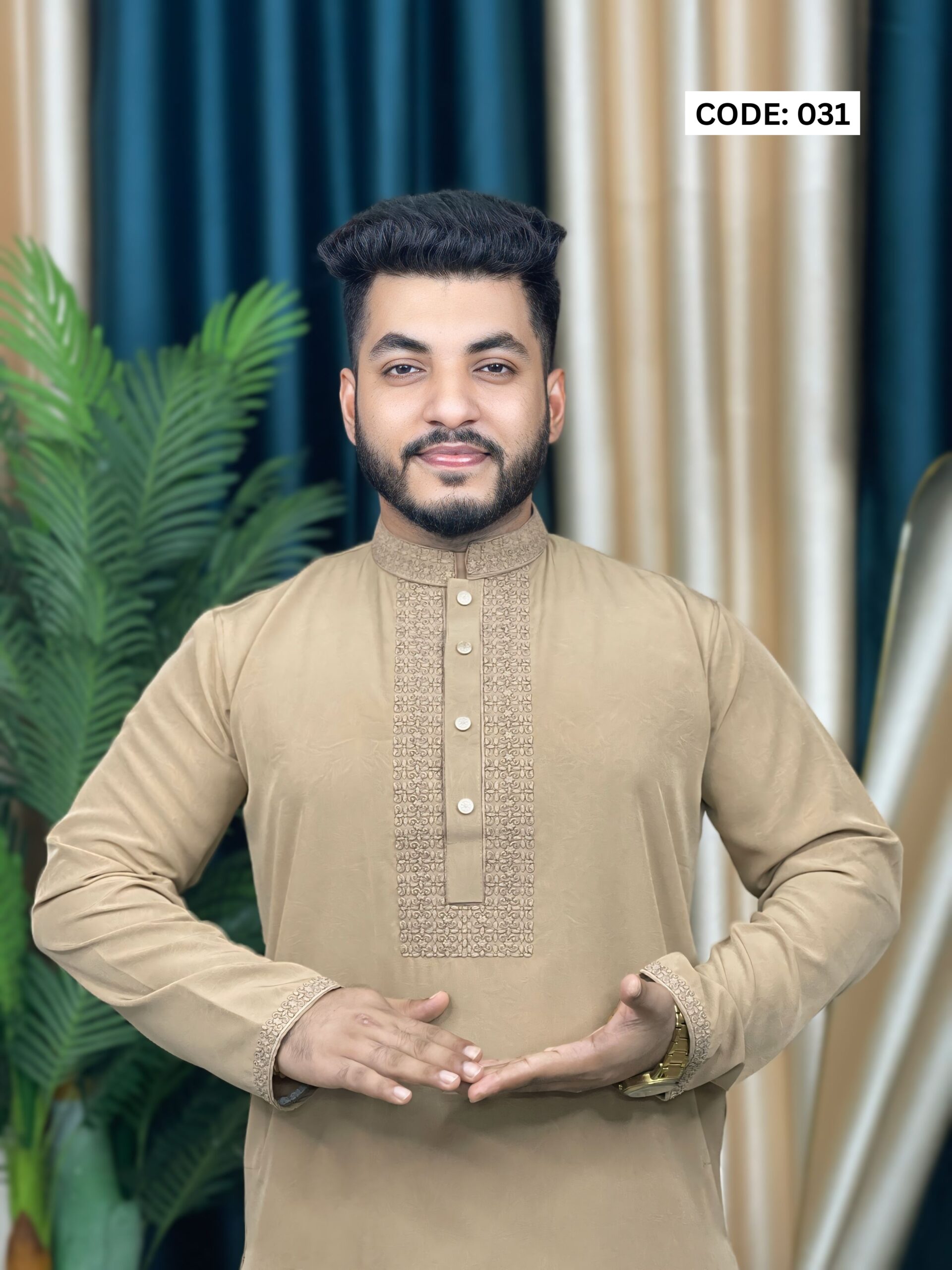 031 Premium China Stitch Panjabi (CODE: 031) - Image 1
